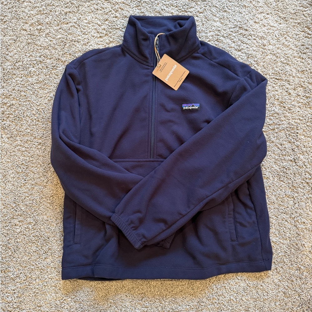 NWT Patagonia Women's Micro D® 1/2-Zip Fleece Pullover, Suken Blue, Small